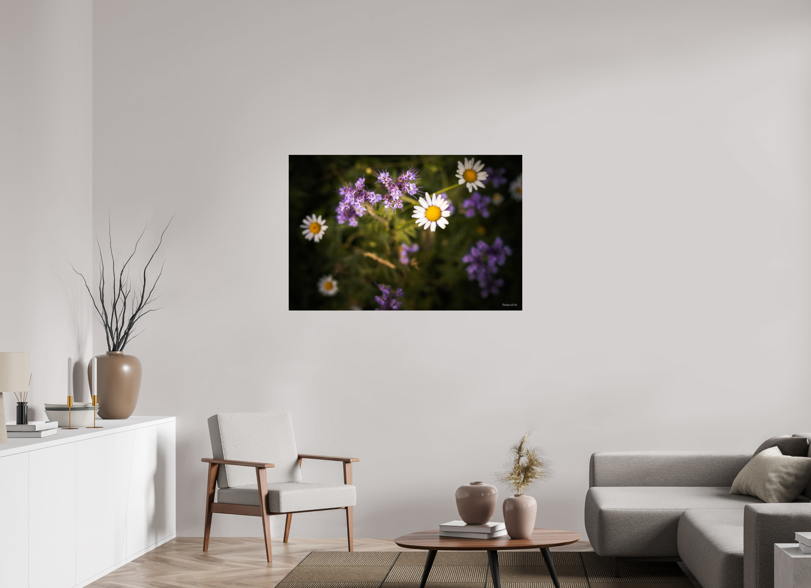 120 x 80 cm, Photo Print Under Acrylic Glass Fleurs dans le Jardin de Gulio à Ségur le Château