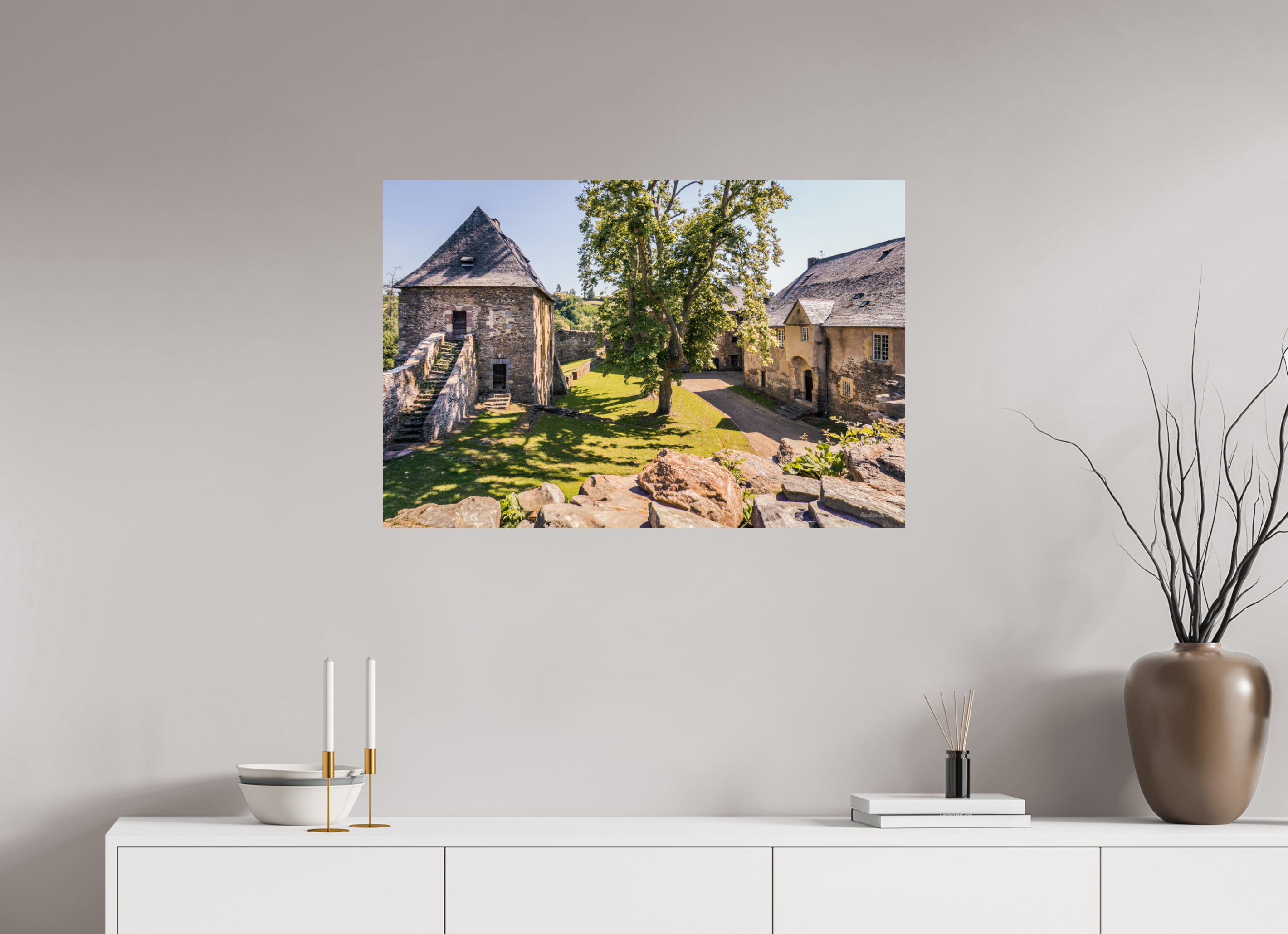 90 x 60 cm, Photo Print On Fuji Crystal DP II La maison du Château de Ségur