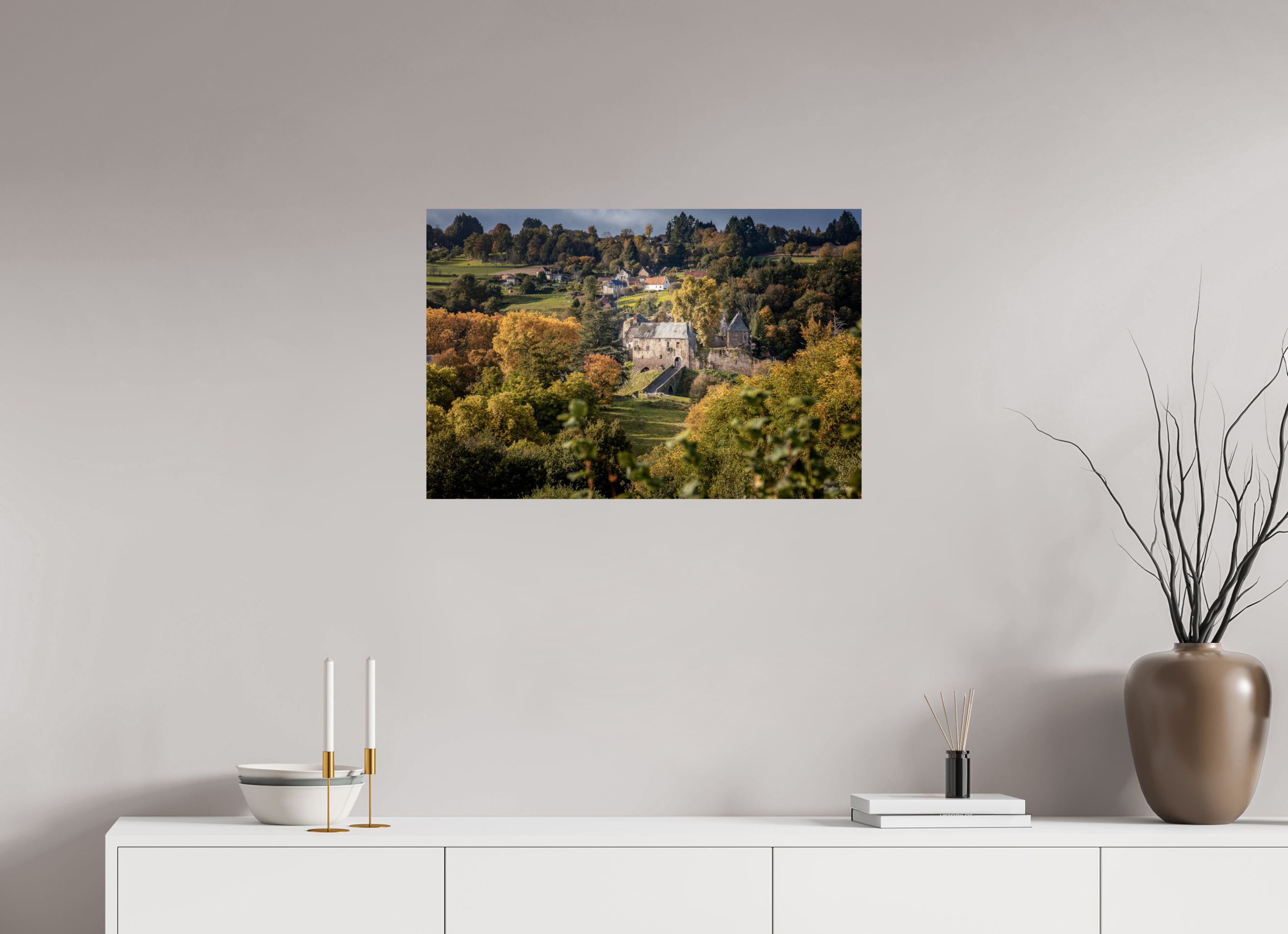 75 x 50 cm, Photo Print On Fuji Crystal DP II Vue sur Ségur le Château