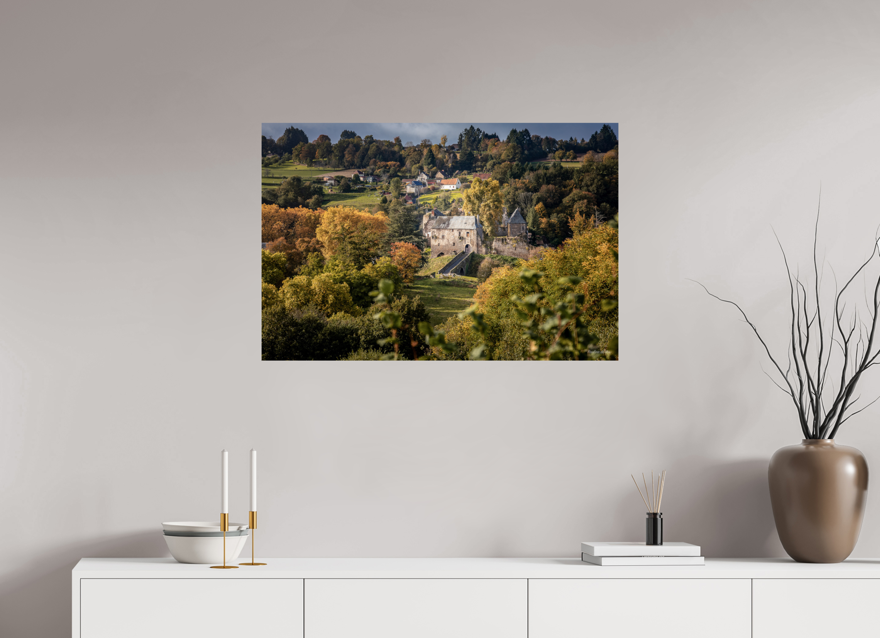 90 x 60 cm, Photo Print On Fuji Crystal DP II Vue sur Ségur le Château