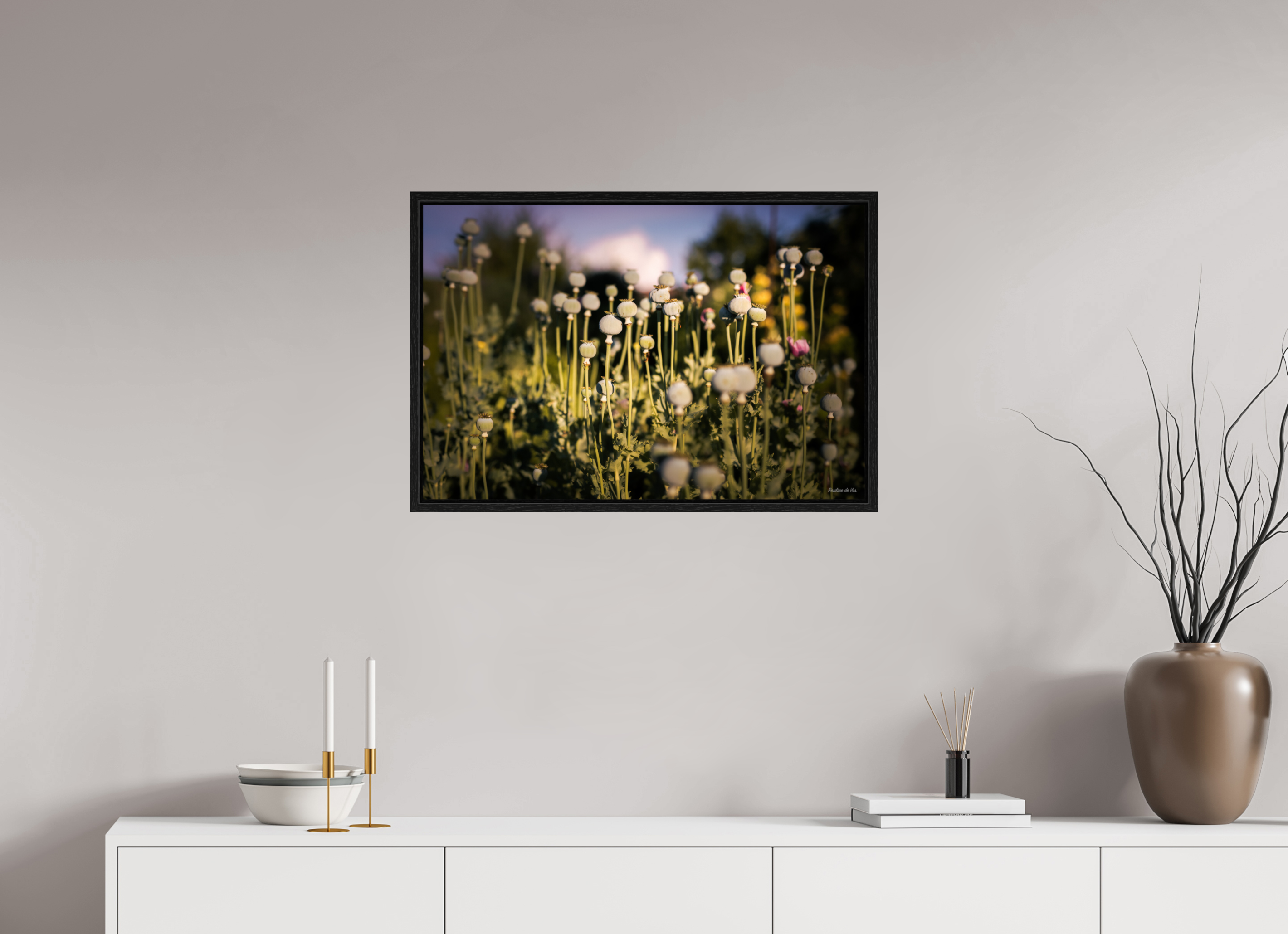 75 x 50 cm, Floater Frame Fleurs dans le Jardin de Gulio à Ségur le Château