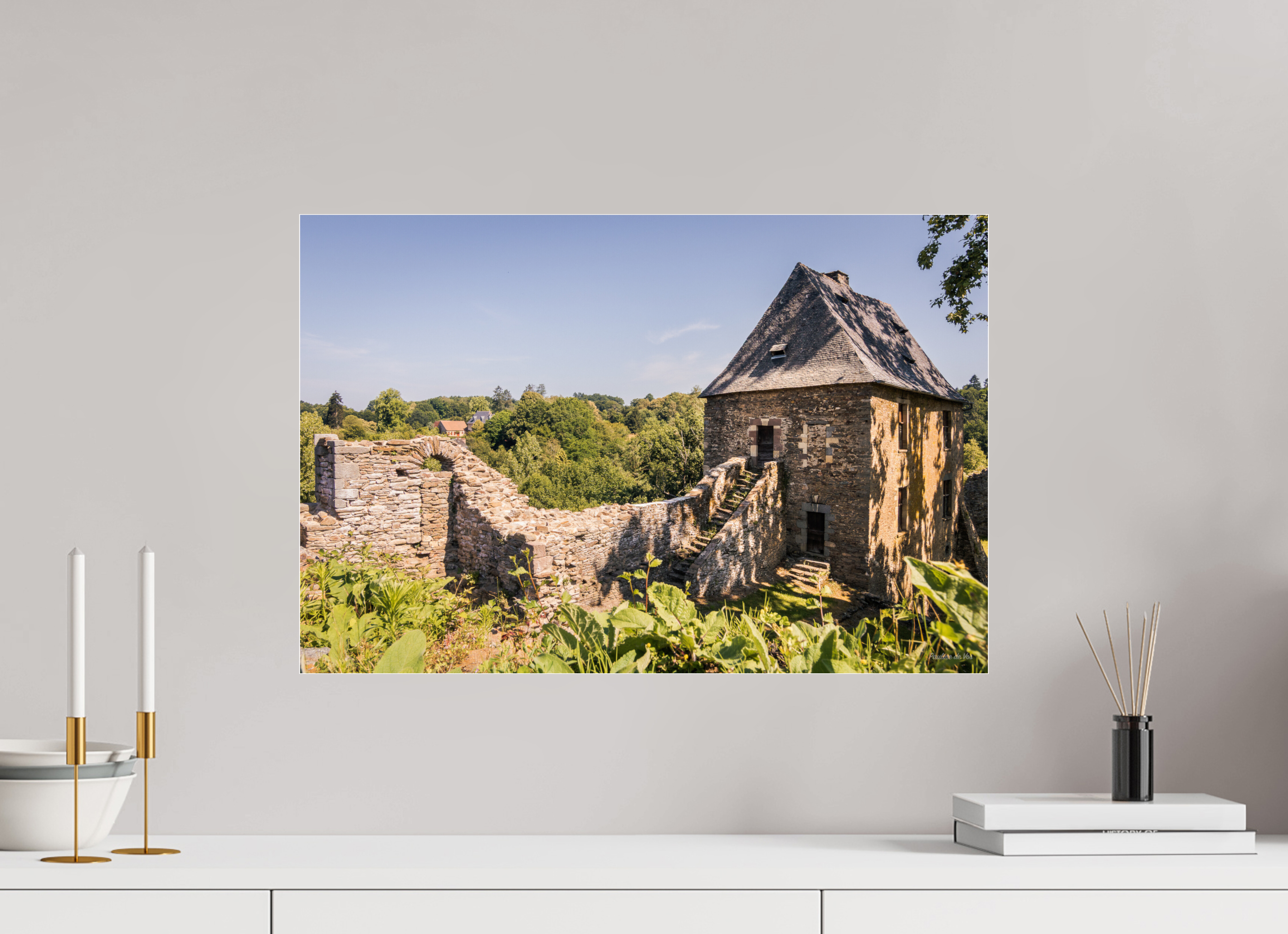 60 x 40 cm, Photo Print Under Acrylic Glass Château de Ségur