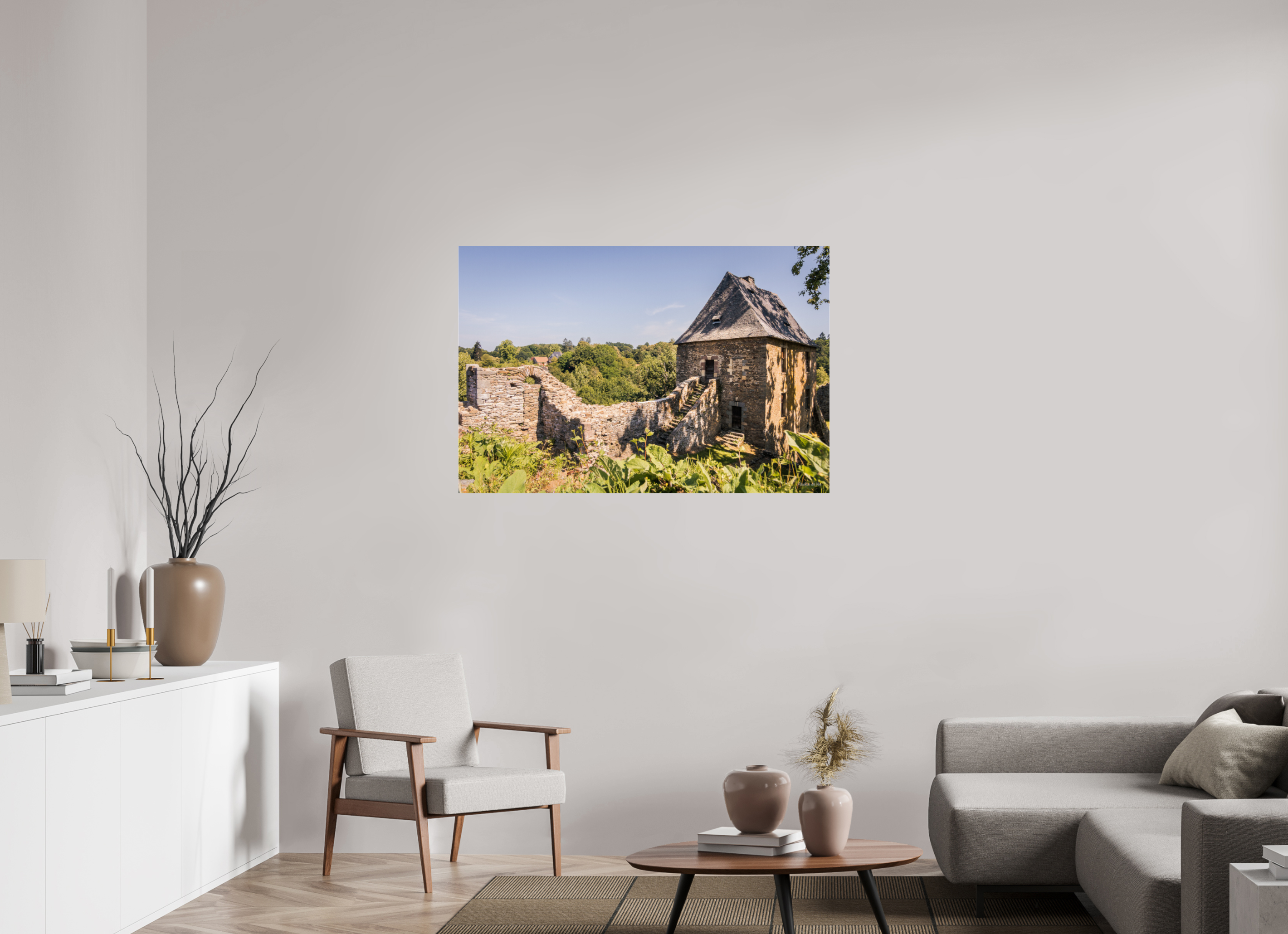 120 x 80 cm, Photo Print Under Acrylic Glass Château de Ségur