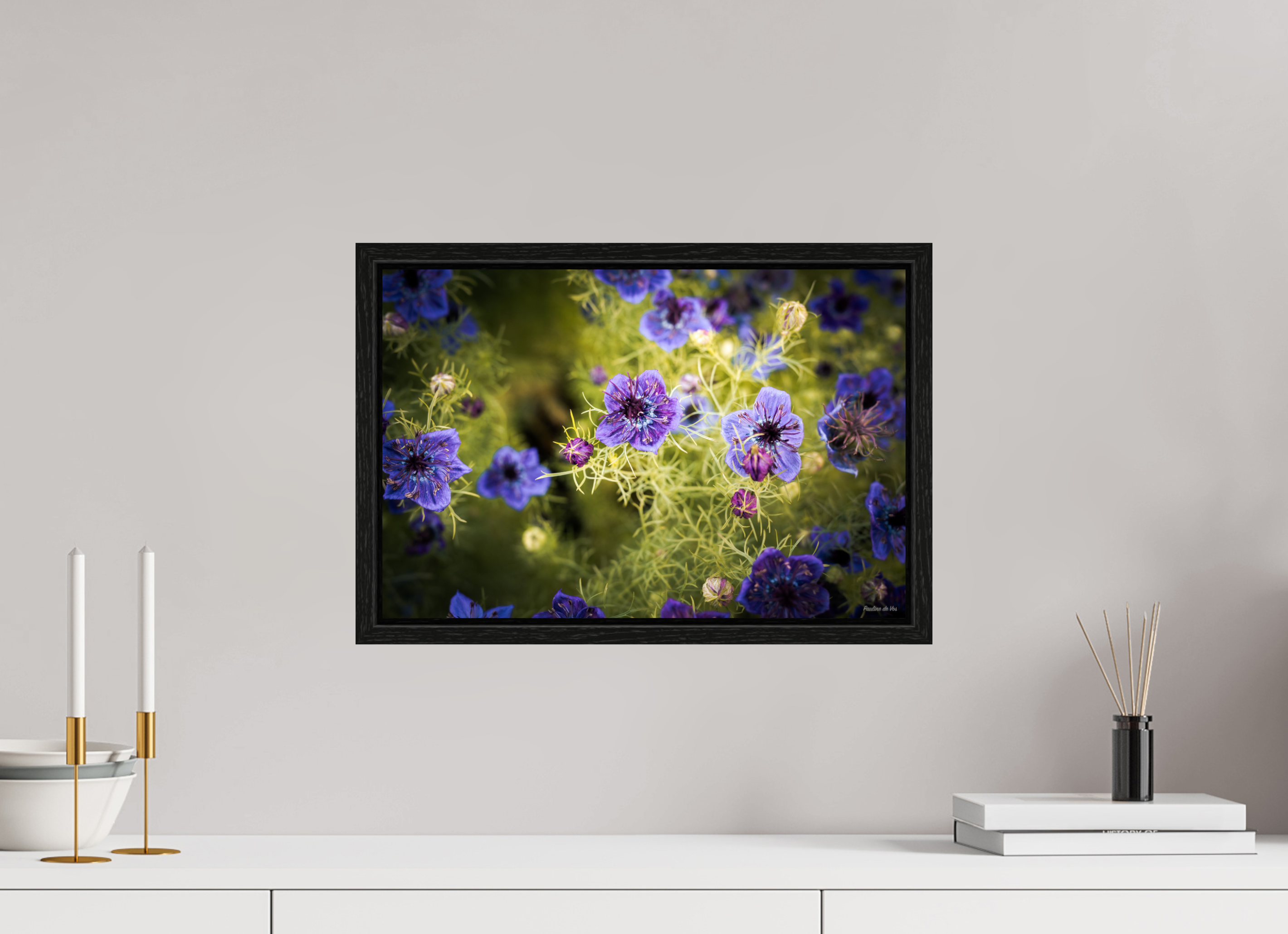 45 x 30 cm, Floater Frame Fleurs dans le Jardin de Gulio à Ségur le Château