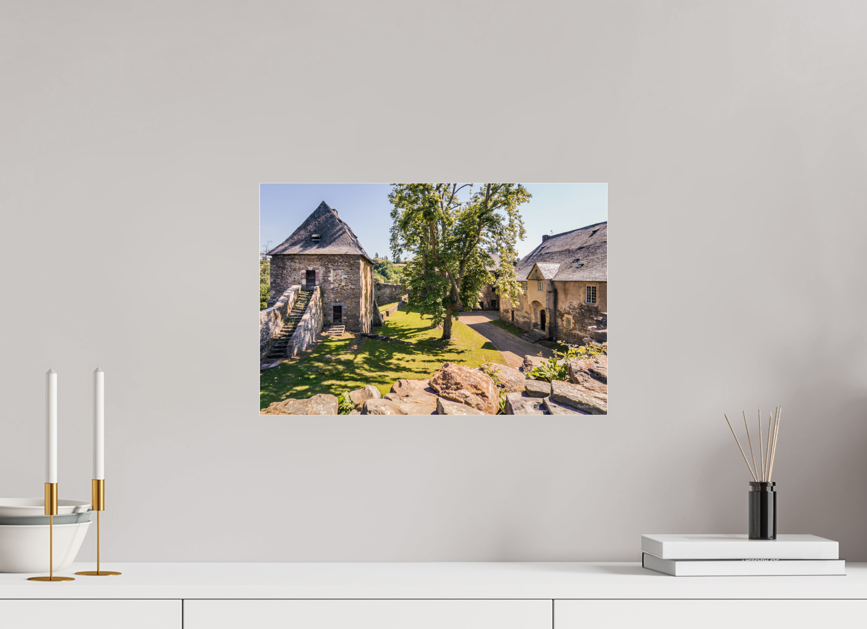 45 x 30 cm, Photo Print Under Acrylic Glass La maison du Château de Ségur