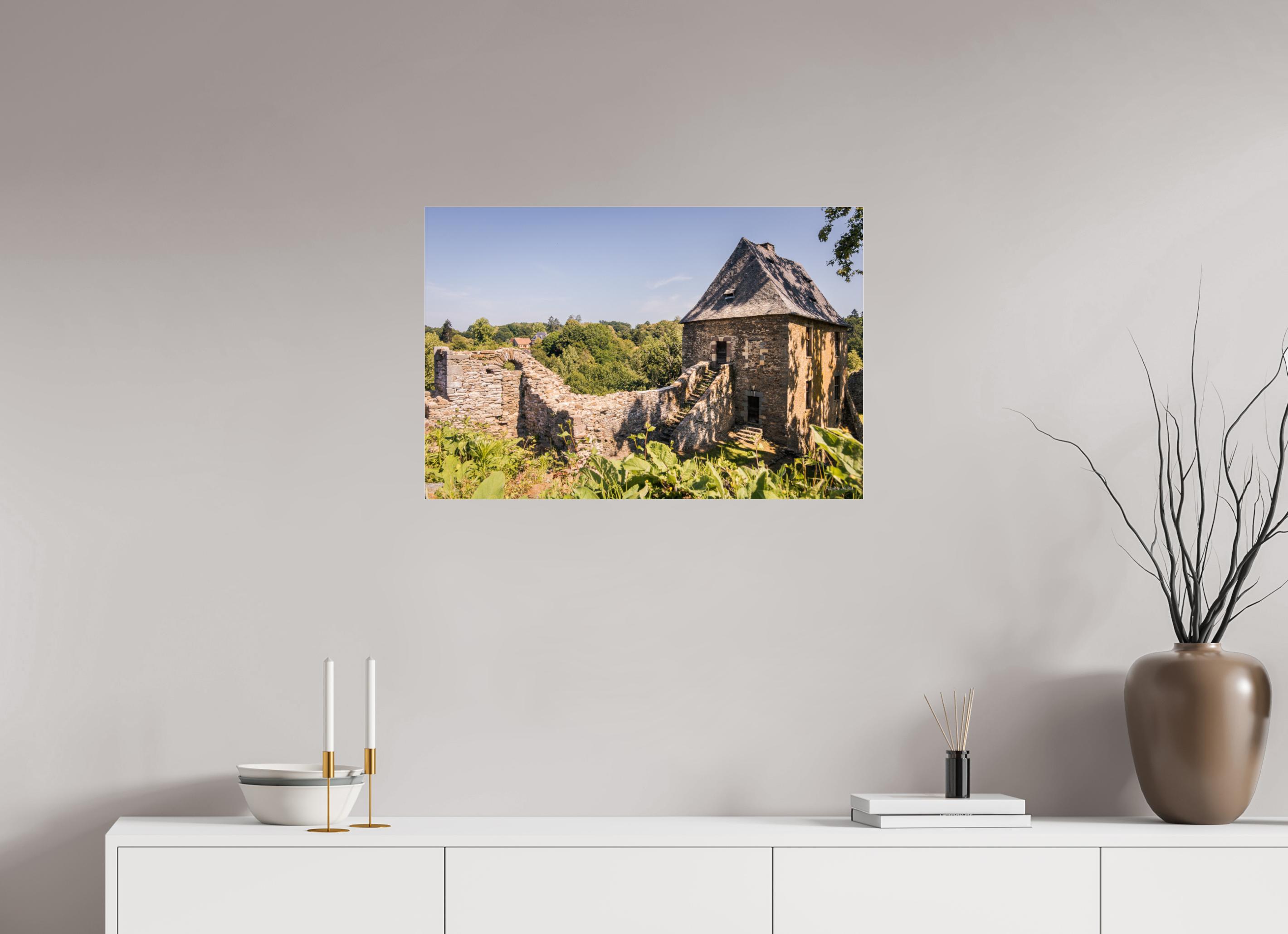 75 x 50 cm, Photo Print Under Acrylic Glass Château de Ségur