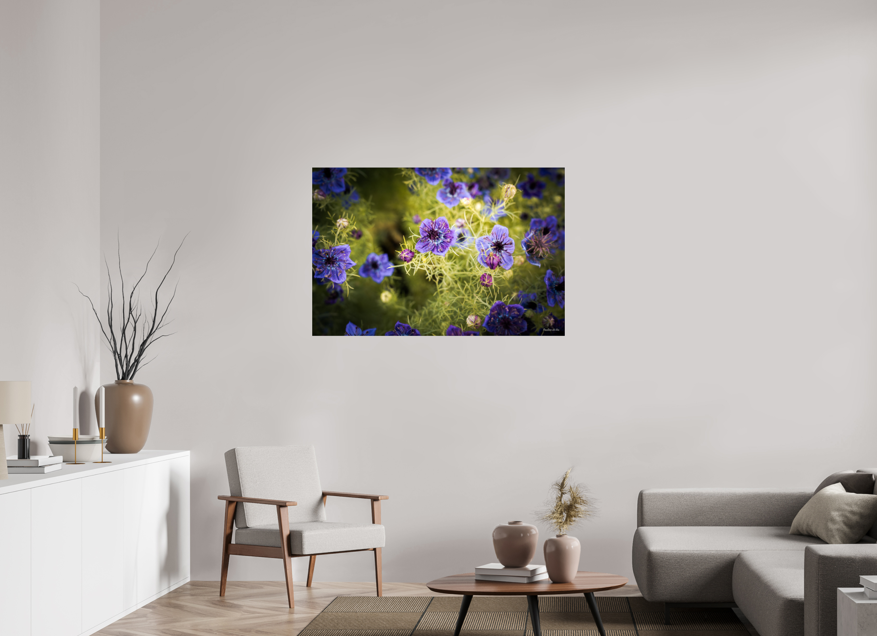 120 x 80 cm, Photo Print Under Acrylic Glass Fleurs dans le Jardin de Gulio à Ségur le Château