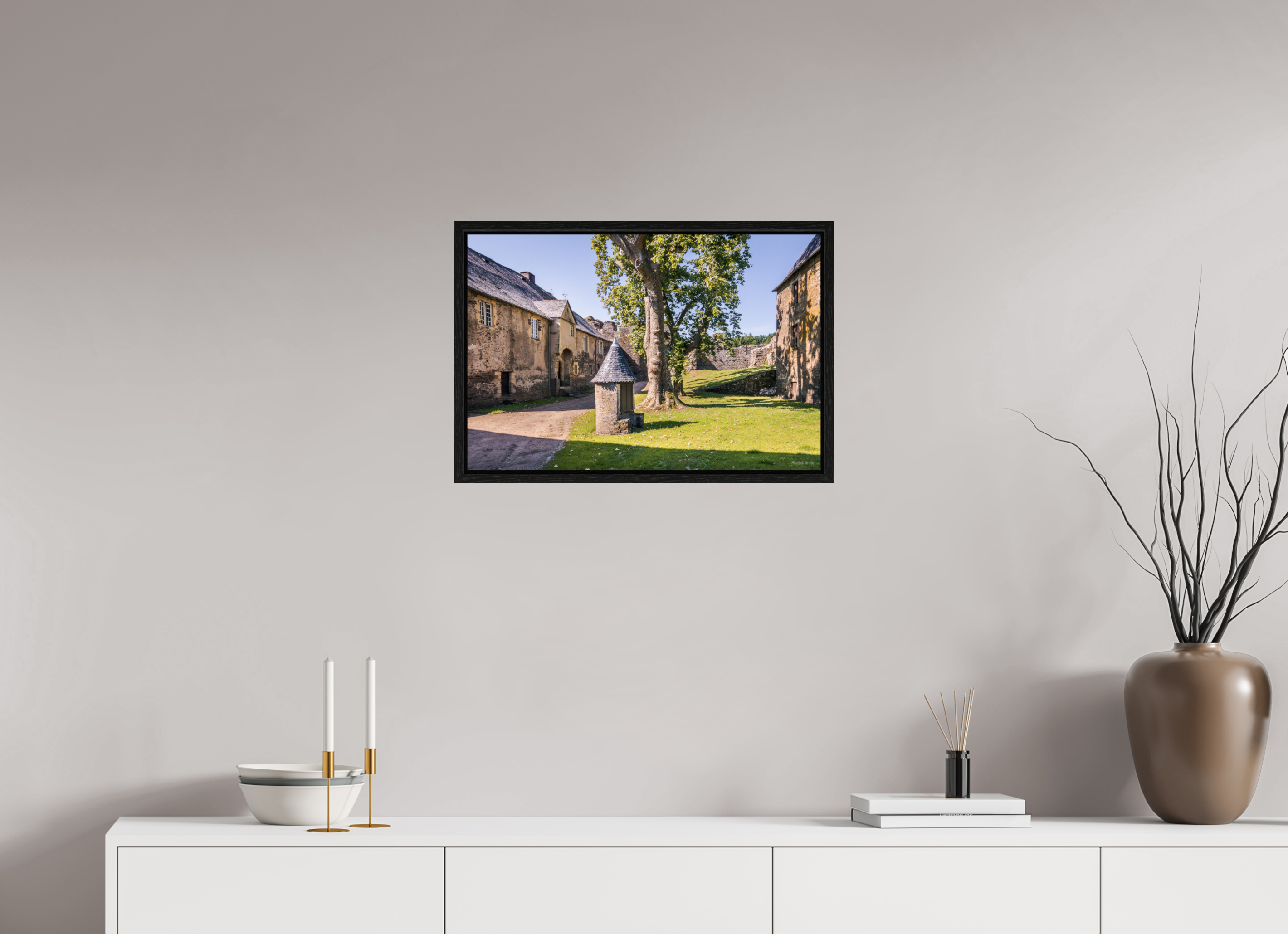 60 x 40 cm, Floater Frame La maison du Château de Ségur (kopie)