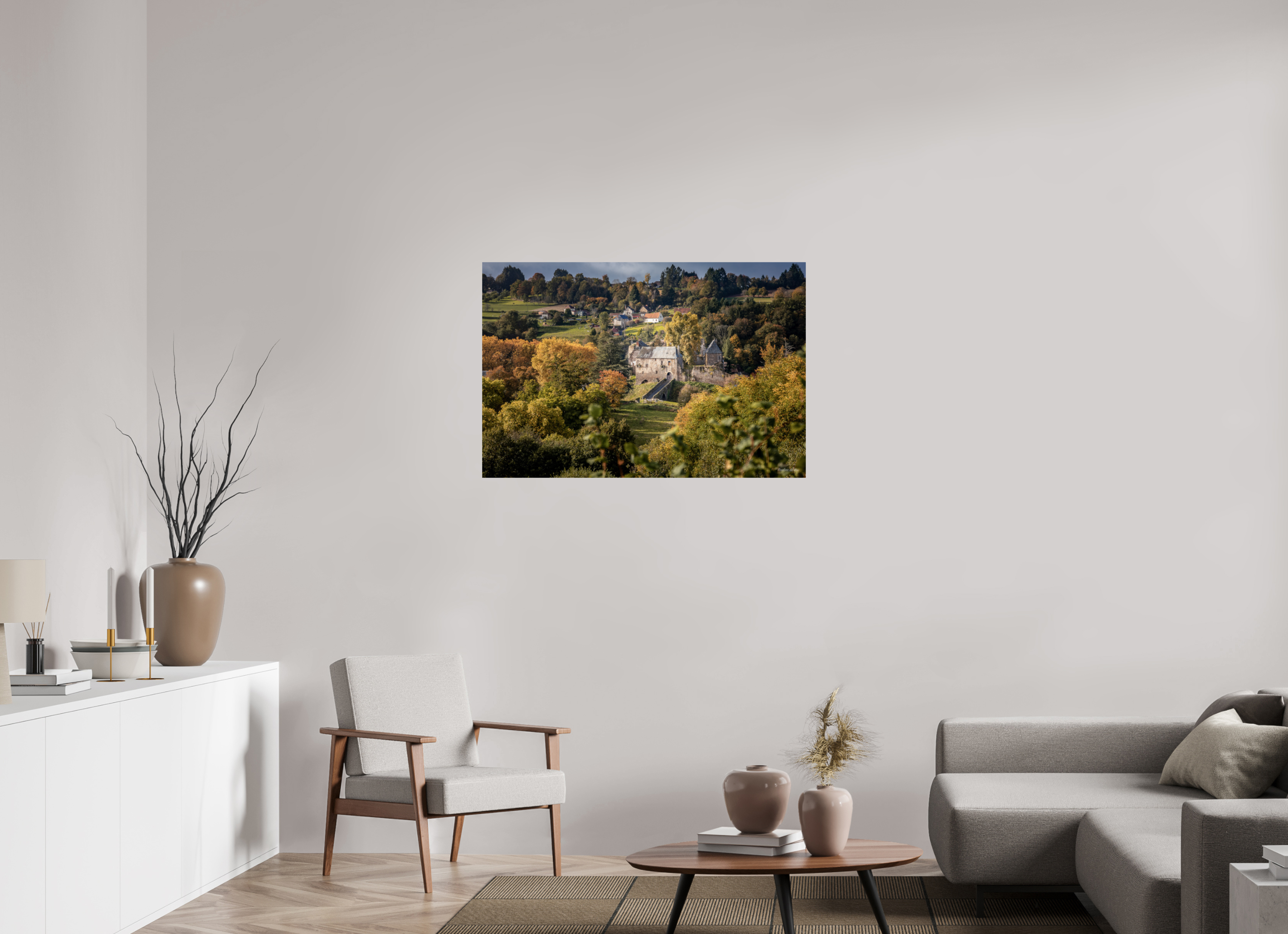 105 x 70 cm, Photo Print On Fuji Crystal DP II Vue sur Ségur le Château