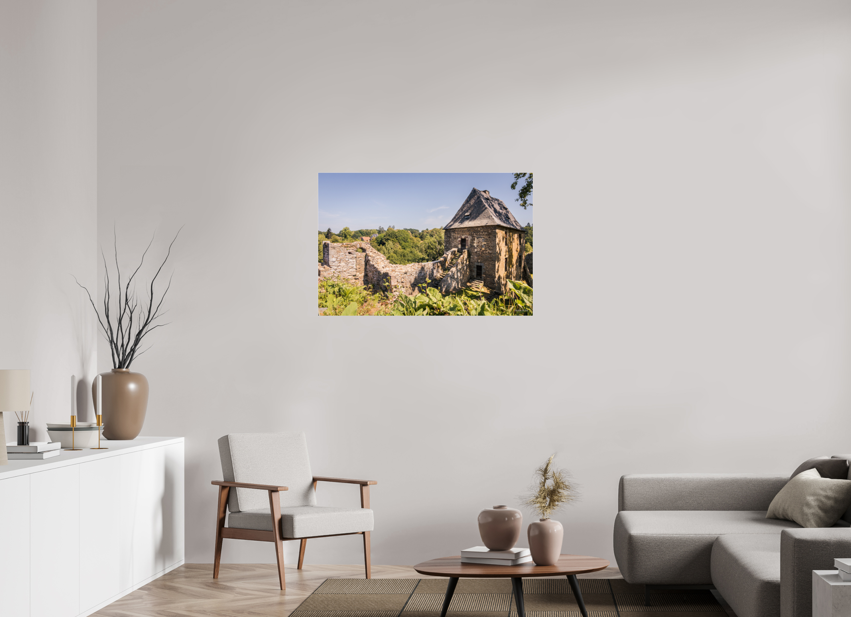 105 x 70 cm, Photo Print Under Acrylic Glass Château de Ségur