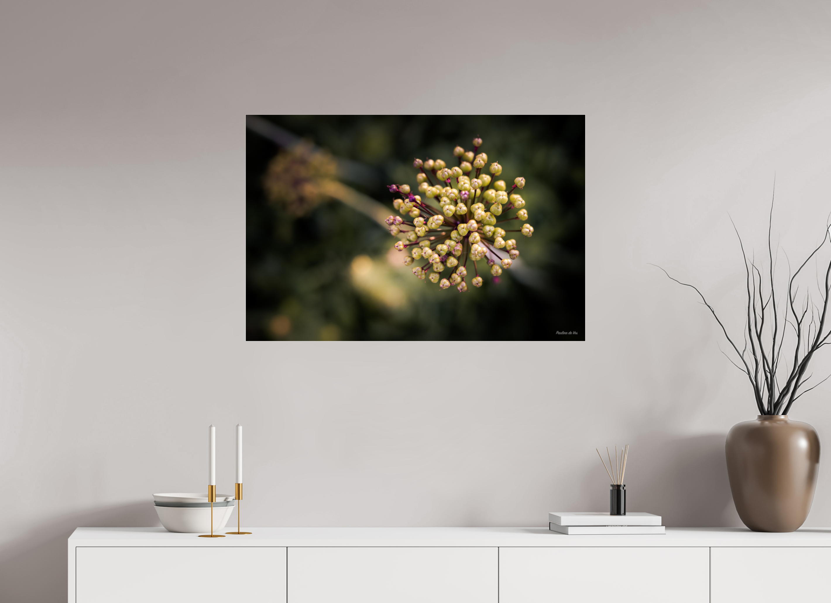 90 x 60 cm, Photo Print Under Acrylic Glass Fleurs dans le Jardin de Gulio à Ségur le Château