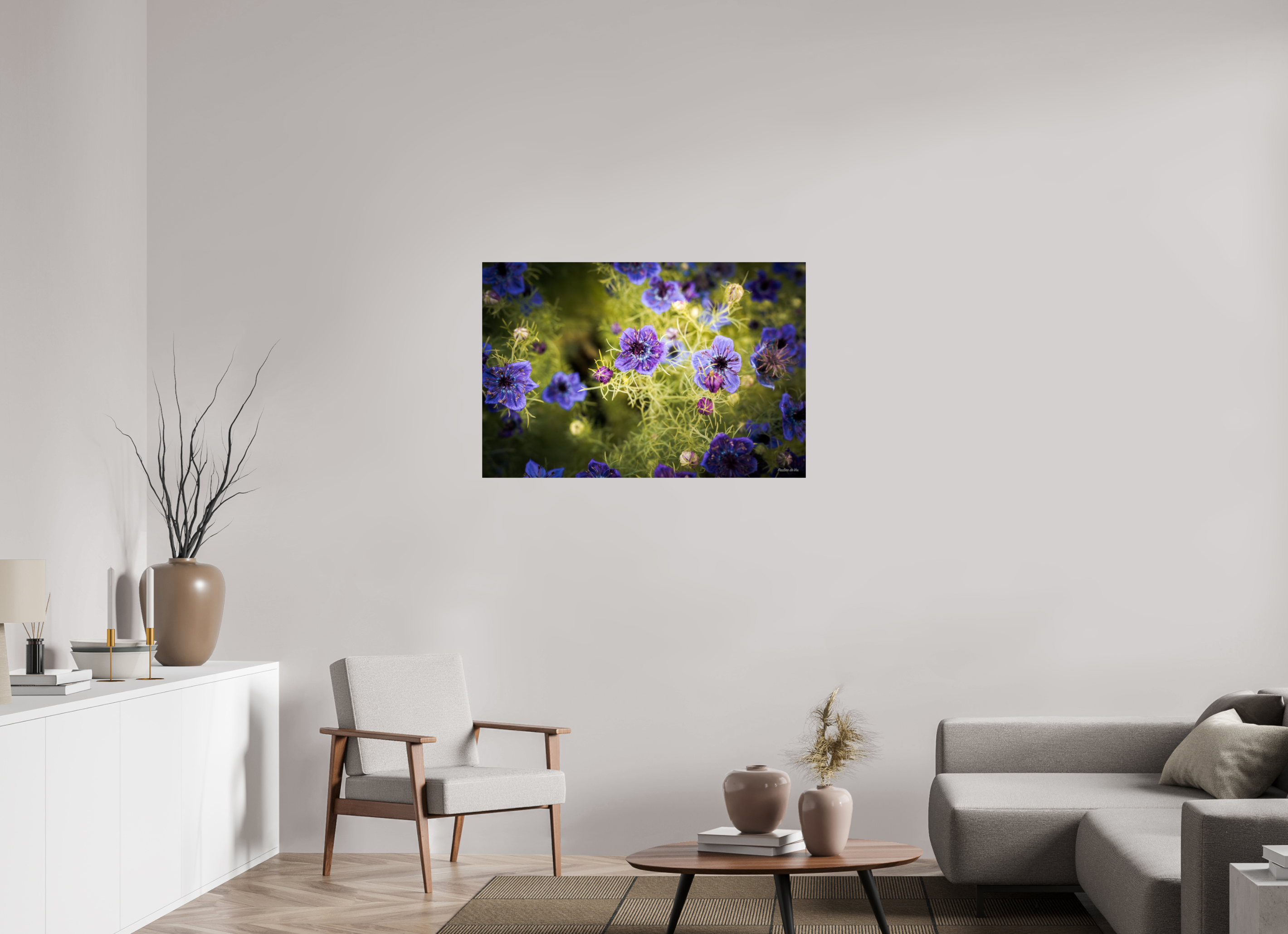 105 x 70 cm, Photo Print On Fuji Crystal DP II Fleurs dans le Jardin de Gulio à Ségur le Château