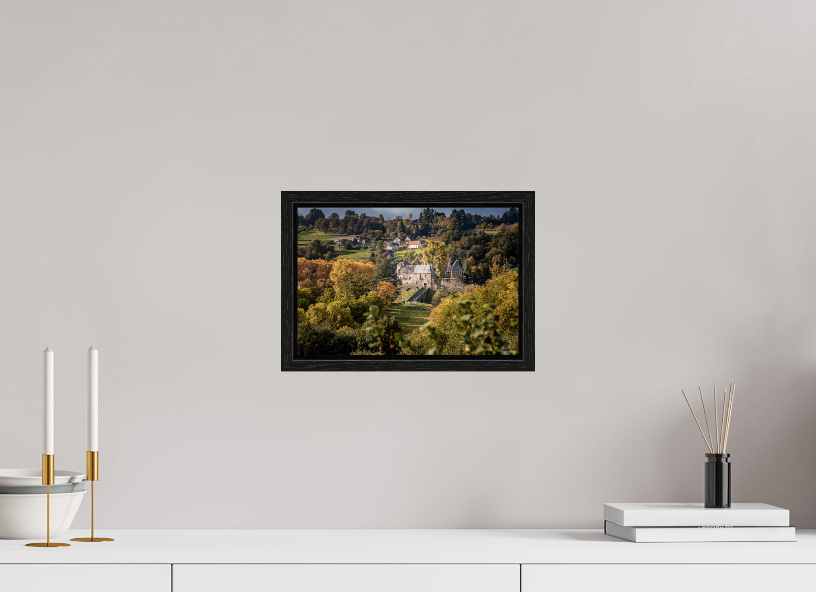 30 x 20 cm, Floater Frame Vue sur Ségur le Château