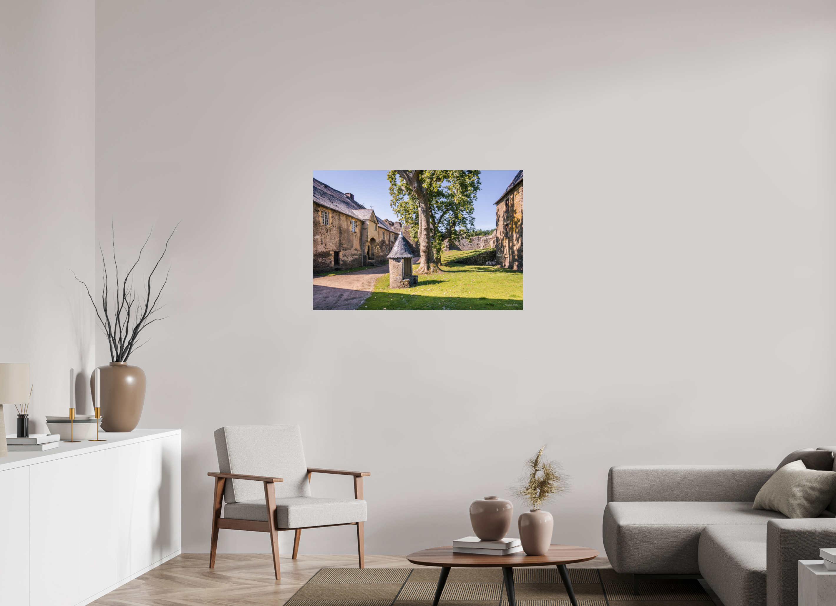 105 x 70 cm, Photo Print On Fuji Crystal DP II La maison du Château de Ségur (kopie)