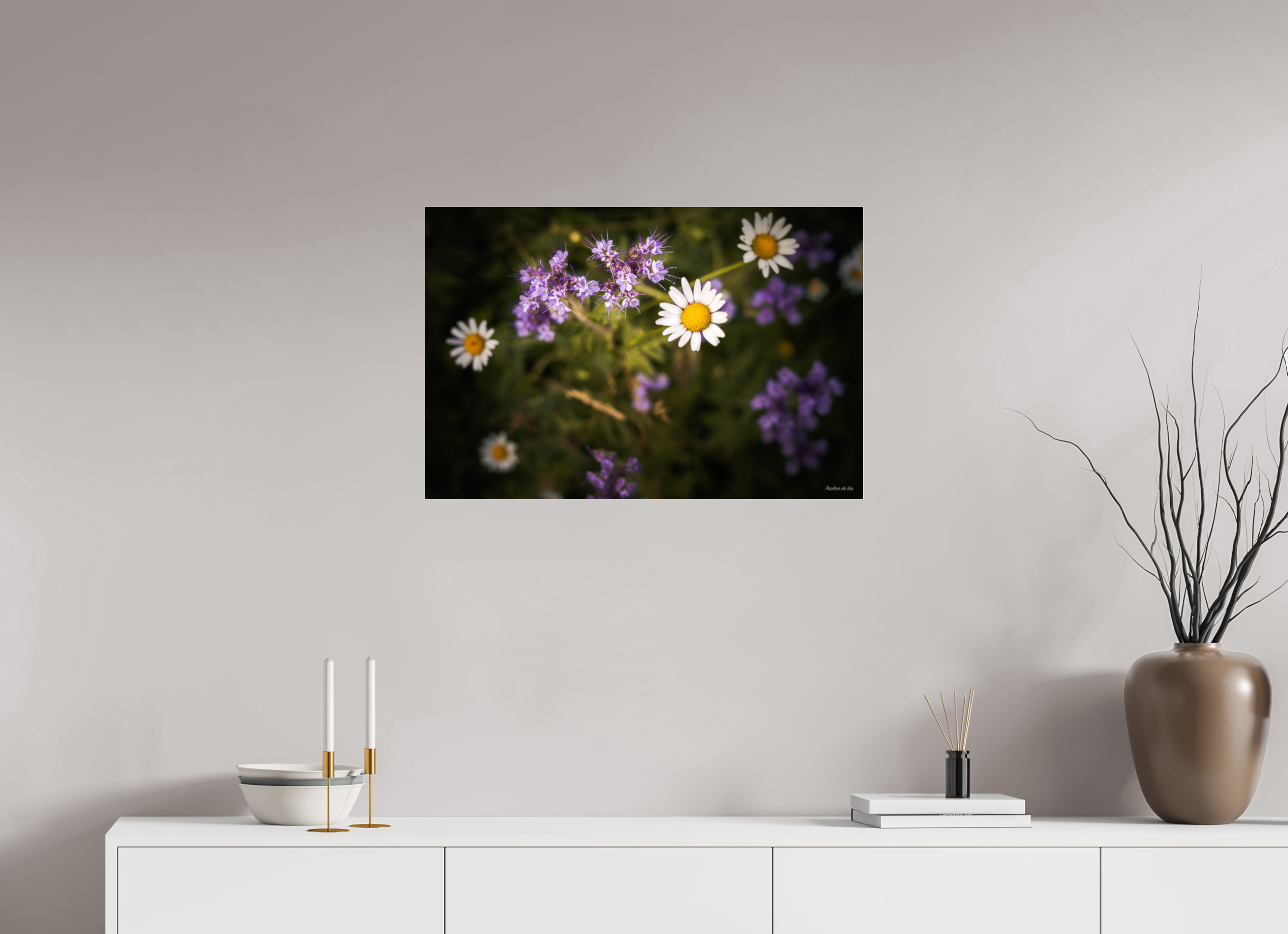 75 x 50 cm, Photo Print Under Acrylic Glass Fleurs dans le Jardin de Gulio à Ségur le Château