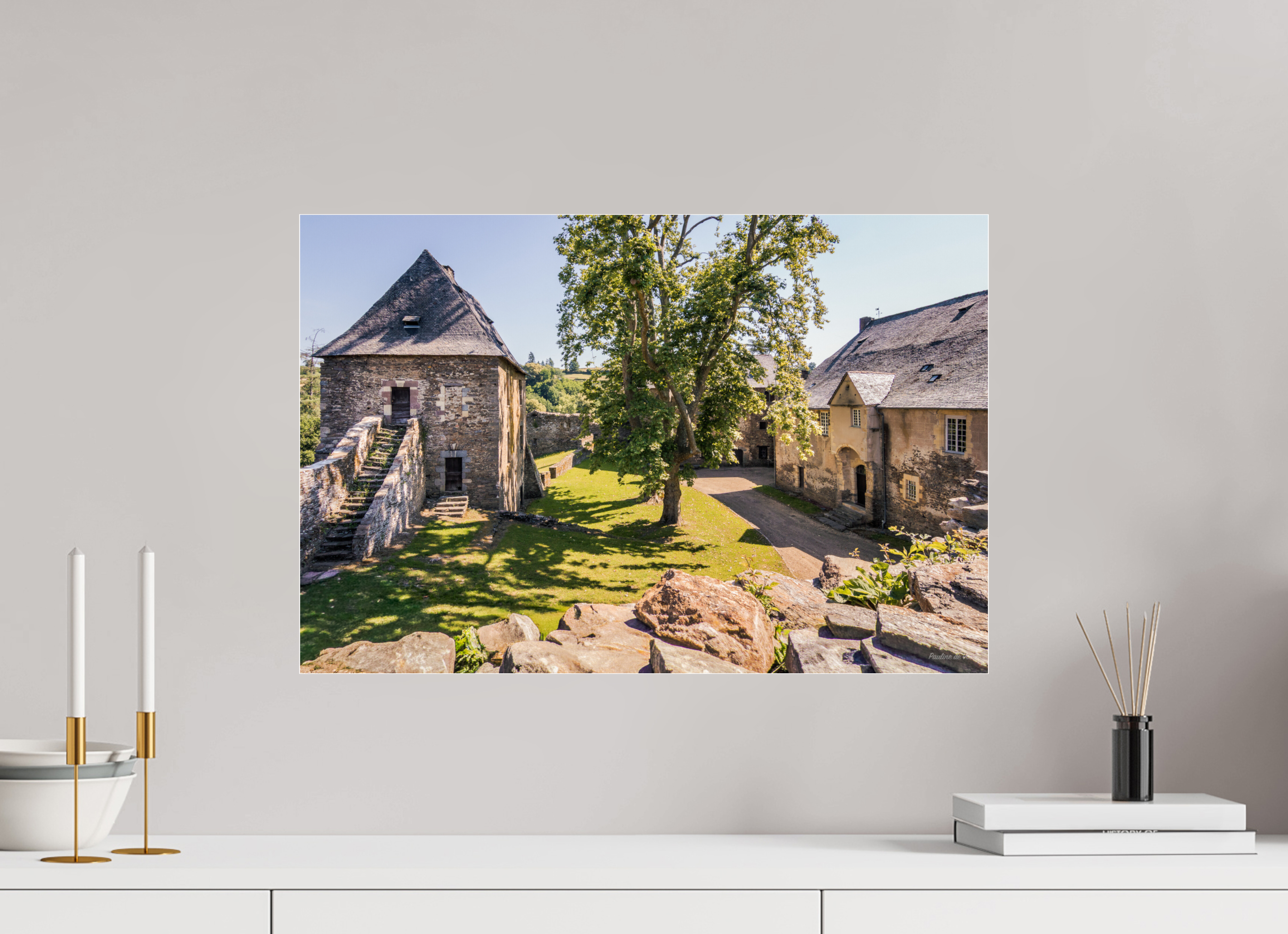 60 x 40 cm, Photo Print Under Acrylic Glass La maison du Château de Ségur