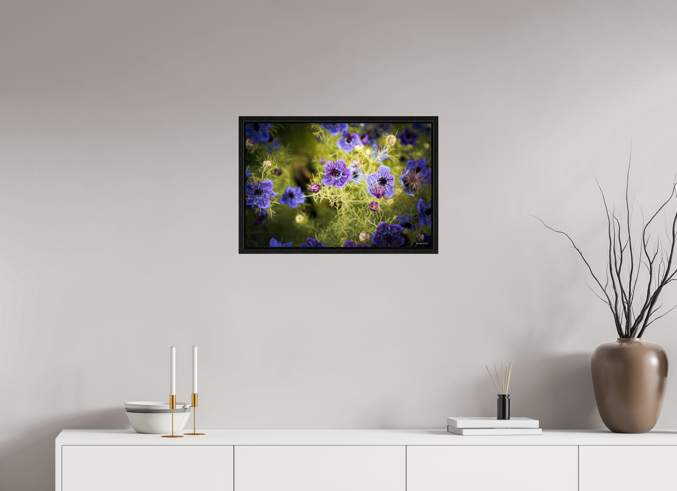 60 x 40 cm, Floater Frame Fleurs dans le Jardin de Gulio à Ségur le Château